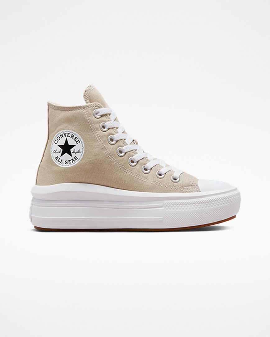 Pantofi Platforma Dama Converse Chuck Taylor All Star Move Inalti Gri Albi Gri | RO VCQAE495